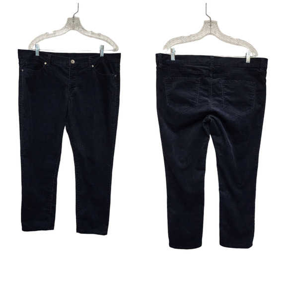 JCP JCPenny Corduroy Navy Blue Jeans Pants Size 32/14 - Picture 1 of 5